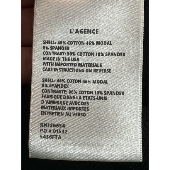 L'agence Black Josilyn Lace Up Sweatshirt size Small - Picture 6 of 12